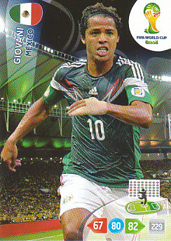 Giovani Mexico Panini 2014 World Cup #247